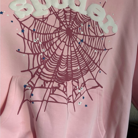 Pink Sp5der Web Sweatsuit Set - Picture 1 of 9